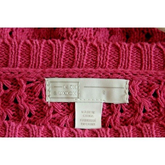 14th & Union Pink Sweater Long Sleeves Small PULLOVER - Picture 4 of 4